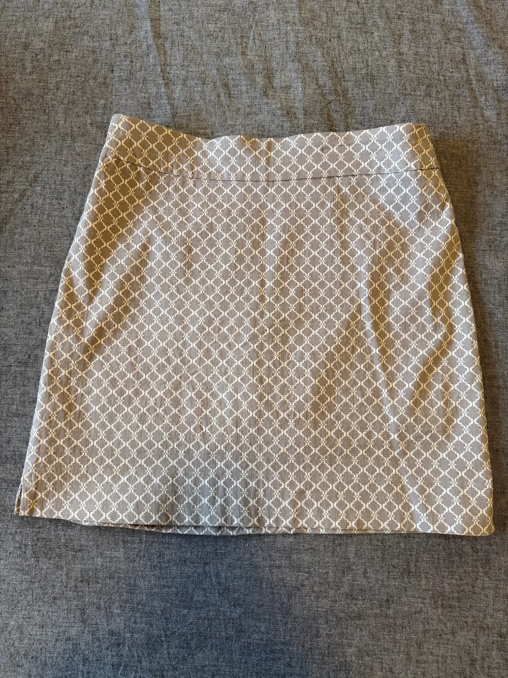 Counterparts Gray and White Mini Skirt with Geometric Print